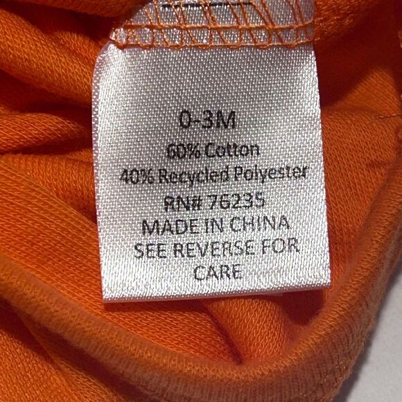NWT Newborn Dot & Zazz 0-3 M Orange Sketchy Pumpkin Long  Sleeved 1-Piece Carrot - Picture 9 of 10
